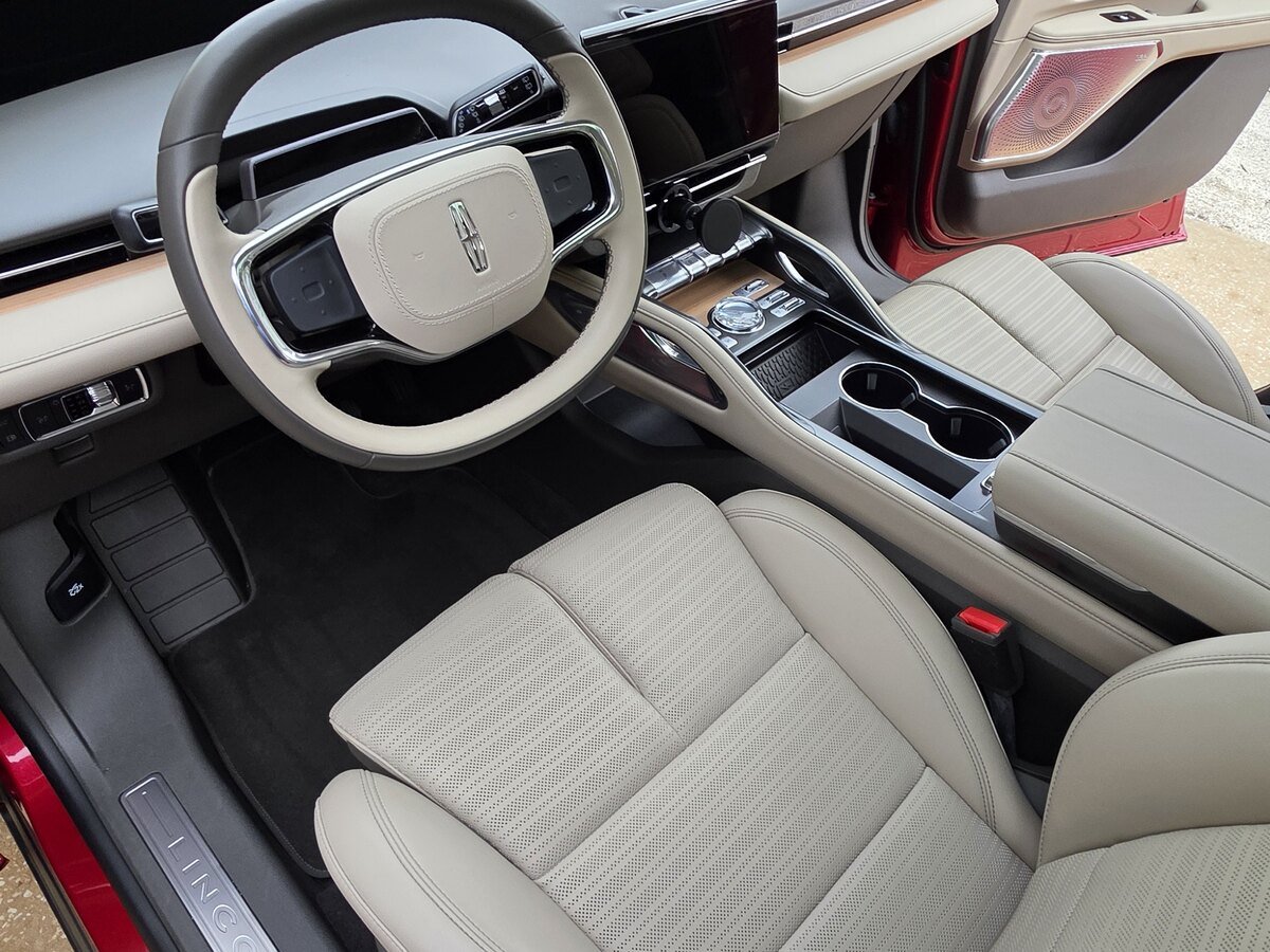 Interior detail result on a work truck cabin