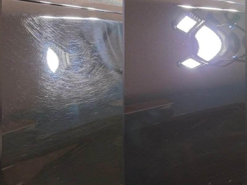 Paint correction before and after result by Flagship Detailing